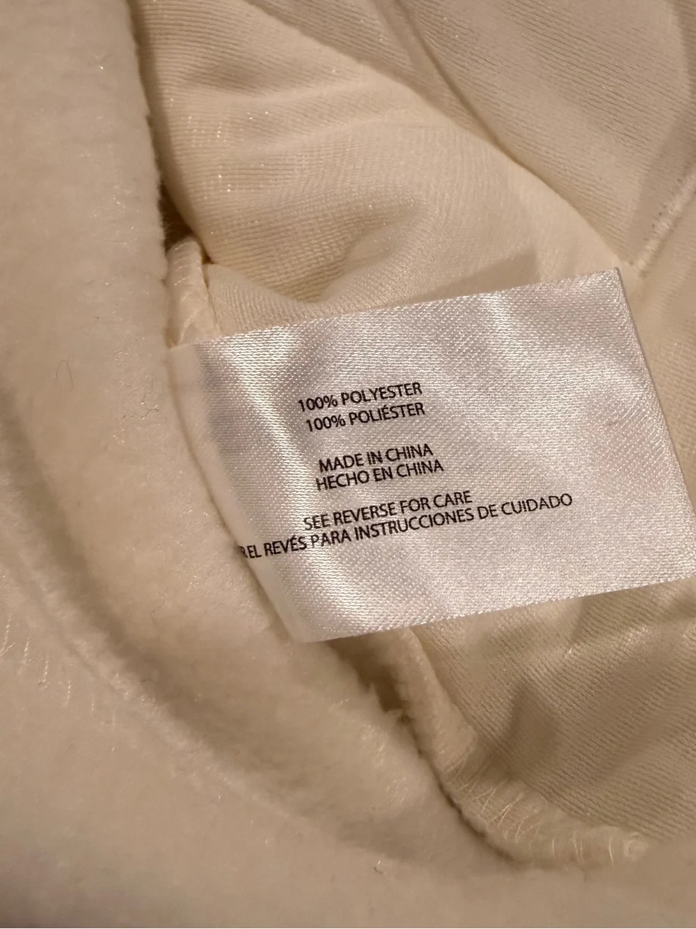 Eddie Bauer Women’s Mixed Media Fleece Jacket Cream Large NWT Full Zip